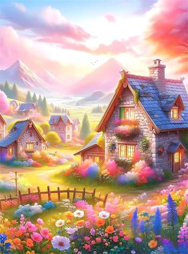 Puzzle 1500 Teile EIN Herausforderndes Rätsel Pädagogisches Spielzeug Geschenke Klassische Buntes Dorf Puzzles Für Erwachsene,Jigsaw Puzzle für Die Ganze Familie 87x57 cm von Lituor