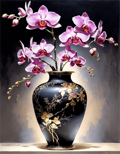 Puzzle 1500 Teile EIN Herausforderndes Rätsel Pädagogisches Spielzeug Geschenke Klassische Klassische Orchideenvase Puzzles Für Erwachsene,Jigsaw Puzzle für Die Ganze Familie 87x57 cm von Lituor