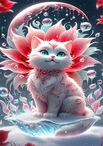 Puzzle 200 Teile EIN Herausforderndes Rätsel Pädagogisches Spielzeug Geschenke Klassische Rote Lotuskatze Puzzles Für Erwachsene,Jigsaw Puzzle für Die Ganze Familie 35x25 cm von Lituor