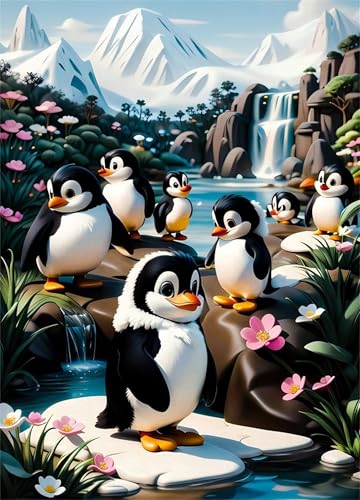 Puzzle 200 Teile EIN Herausforderndes Rätsel Pädagogisches Spielzeug Geschenke Klassische Süße Pinguintiere Puzzles Für Erwachsene,Jigsaw Puzzle für Die Ganze Familie 35x25 cm von Lituor
