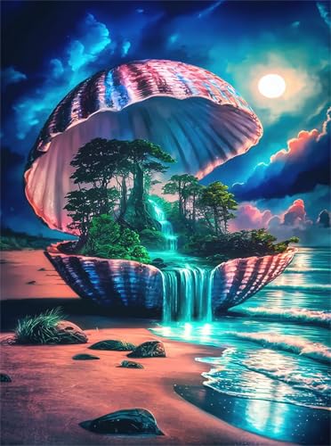 Puzzle 2000 Teile,Puzzle für Erwachsene,EIN Herausforderndes Rätsel,Puzzles 2000 Teile Erwachsene,Puzzlespiele Für Die Ganze Familie Geschenke,Muscheln Wald Wasserfall Landschaft von Lituor