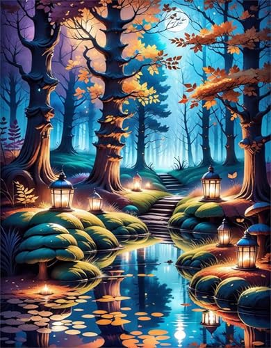 Puzzle 2000 Teile,Puzzle für Erwachsene,EIN Herausforderndes Rätsel,Puzzles 2000 Teile Erwachsene,Puzzlespiele Für Die Ganze Familie Geschenke,Wald Nachtansicht von Lituor