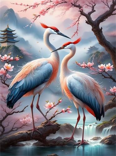 Puzzle 2000 Teile EIN Herausforderndes Rätsel Pädagogisches Spielzeug Geschenke Klassische Landschaft Mandschurenkraniche Vögel Puzzles Für Erwachsene,Jigsaw Puzzle für Die Ganze Familie 100x70 cm von Lituor