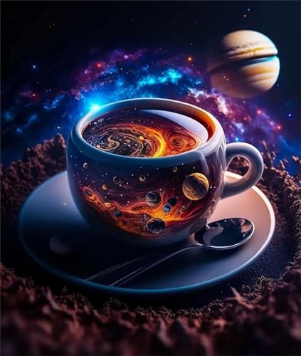 Puzzle 2000 Teile EIN Herausforderndes Rätsel Pädagogisches Spielzeug Geschenke Klassische Weltraumkaffee-Landschaft Puzzles Für Erwachsene,Jigsaw Puzzle für Die Ganze Familie 100x70 cm von Lituor