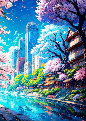 Puzzle 2000 Teile Erwachsene Japanische Stadtarchitektur,Klassische Jigsaw Puzzles 100x70 cm,Geschicklichkeitsspiel für die Ganze Familie, Puzzle Farbenfrohes Legespiel Home Dekoration von Lituor