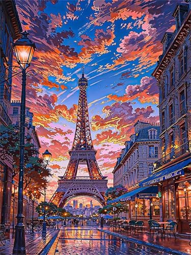 Puzzle 2000 Teile Erwachsene Romantische Pariser Straßen,Klassische Jigsaw Puzzles 100x70 cm,Geschicklichkeitsspiel für die Ganze Familie, Puzzle Farbenfrohes Legespiel Home Dekoration von Lituor