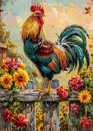 Puzzle 300 Teile,Puzzle für Erwachsene,EIN Herausforderndes Rätsel,Puzzles 300 Teile Erwachsene,Puzzlespiele Für Die Ganze Familie Geschenke,Bauernhof Zaun Huhn von Lituor