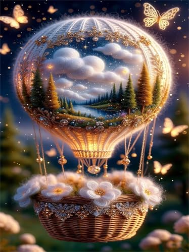 Puzzle 300 Teile,Puzzle für Erwachsene,EIN Herausforderndes Rätsel,Puzzles 300 Teile Erwachsene,Puzzlespiele Für Die Ganze Familie Geschenke,Fantastische Heißluftballon-Landschaft von Lituor