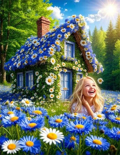 Puzzle 500 Teile,Puzzle für Erwachsene,EIN Herausforderndes Rätsel,Puzzles 500 Teile Erwachsene,Puzzlespiele Für Die Ganze Familie Geschenke,Daisy Cottage Mädchen von Lituor