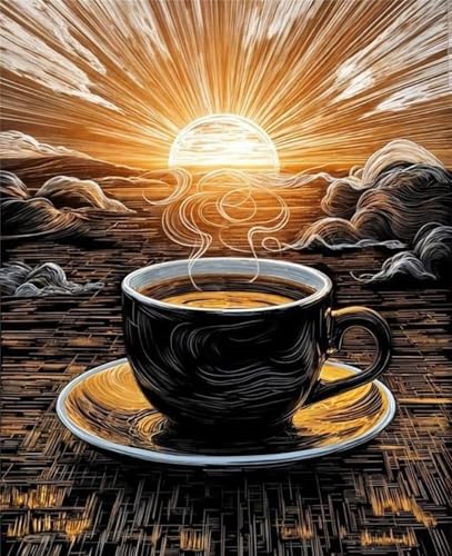 Puzzle 500 Teile,Puzzle für Erwachsene,EIN Herausforderndes Rätsel,Puzzles 500 Teile Erwachsene,Puzzlespiele Für Die Ganze Familie Geschenke,Fantastischer Kaffee bei Sonnenuntergang von Lituor