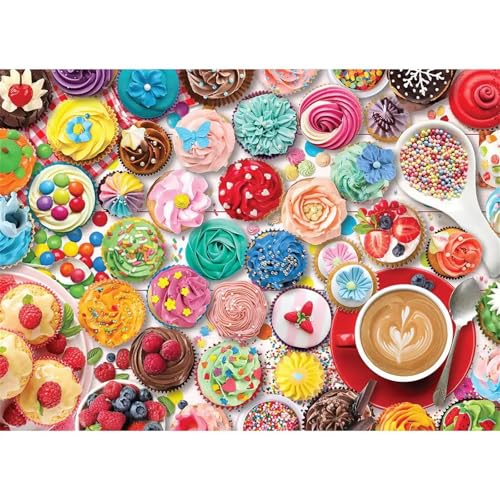 Puzzle 500 Teile,Puzzle für Erwachsene,EIN Herausforderndes Rätsel,Puzzles 500 Teile Erwachsene,Puzzlespiele Für Die Ganze Familie Geschenke,Kaffee-Früchte-Kuchen von Lituor