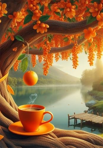 Puzzle 500 Teile,Puzzle für Erwachsene,EIN Herausforderndes Rätsel,Puzzles 500 Teile Erwachsene,Puzzlespiele Für Die Ganze Familie Geschenke,Lakefront Tree Kaffee von Lituor