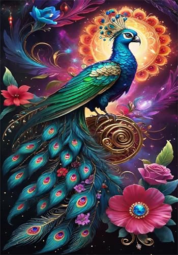 Puzzle 500 Teile,Puzzle für Erwachsene,EIN Herausforderndes Rätsel,Puzzles 500 Teile Erwachsene,Puzzlespiele Für Die Ganze Familie Geschenke,Pfauenblume von Lituor