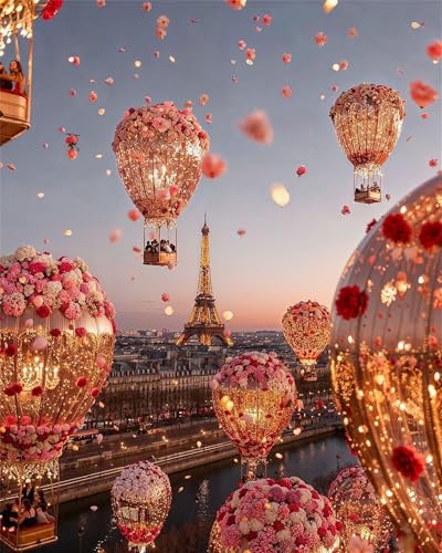 Puzzle 500 Teile,Puzzle für Erwachsene,EIN Herausforderndes Rätsel,Puzzles 500 Teile Erwachsene,Puzzlespiele Für Die Ganze Familie Geschenke,Romantischer Heißluftballon von Lituor