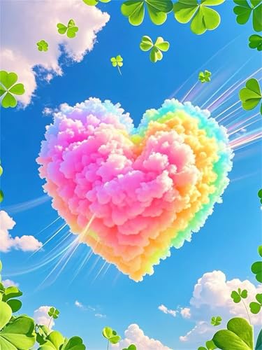 Puzzle 500 Teile,Puzzle für Erwachsene,EIN Herausforderndes Rätsel,Puzzles 500 Teile Erwachsene,Puzzlespiele Für Die Ganze Familie Geschenke,Rosa Herzwolken von Lituor