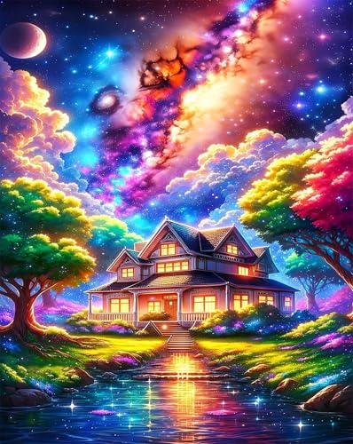 Puzzle 500 Teile,Puzzle für Erwachsene,EIN Herausforderndes Rätsel,Puzzles 500 Teile Erwachsene,Puzzlespiele Für Die Ganze Familie Geschenke,Verträumtes buntes Cottage von Lituor