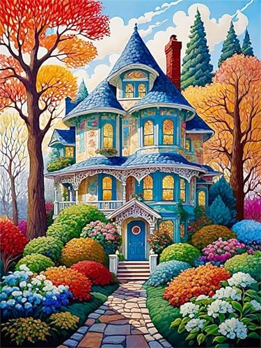 Puzzle 500 Teile,Puzzle für Erwachsene,EIN Herausforderndes Rätsel,Puzzles 500 Teile Erwachsene,Puzzlespiele Für Die Ganze Familie Geschenke,Villa Scenic Garden von Lituor