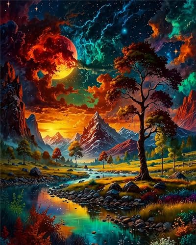 Puzzle 500 Teile EIN Herausforderndes Rätsel Pädagogisches Spielzeug Geschenke Klassische Bunte Wolkenlandschaft Puzzles Für Erwachsene,Jigsaw Puzzle für Die Ganze Familie 52x38 cm von Lituor