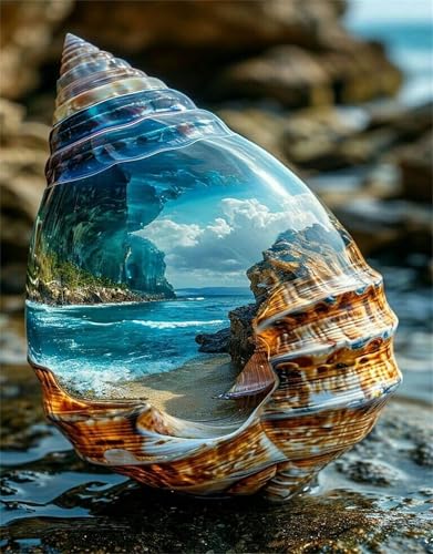 Puzzle 500 Teile EIN Herausforderndes Rätsel Pädagogisches Spielzeug Geschenke Klassische Muschellandschaft Puzzles Für Erwachsene,Jigsaw Puzzle für Die Ganze Familie 52x38 cm von Lituor