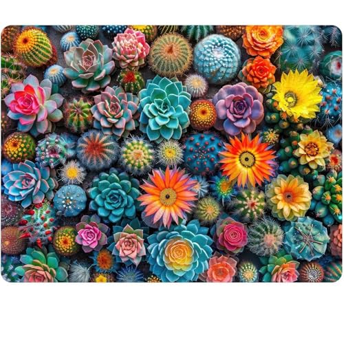 Puzzle 500 Teile EIN Herausforderndes Rätsel Pädagogisches Spielzeug Geschenke Klassische Saftige Kaktusblüten Puzzles Für Erwachsene,Jigsaw Puzzle für Die Ganze Familie 52x38 cm von Lituor
