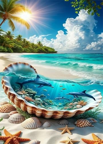 Puzzle 500 Teile EIN Herausforderndes Rätsel Pädagogisches Spielzeug Geschenke Klassische Strand Muscheln Landschaft Delfine Puzzles Für Erwachsene,Jigsaw Puzzle für Die Ganze Familie 52x38 cm Puzzle 500 Teile EIN Herausforderndes Rätsel Pädagogisches Spielzeug Geschenke Klassische Strand Muscheln Landschaft Delfine Puzzles Für Erwachsene,Jigsaw Puzzle für Die Ganze Familie 52x38 cm von Lituor