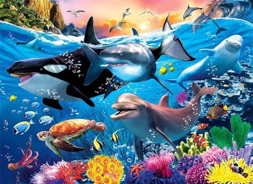 Puzzle 70 Teile,Puzzle für Erwachsene,EIN Herausforderndes Rätsel,Puzzles 70 Teile Erwachsene,Puzzlespiele Für Die Ganze Familie Geschenke,Meerestiere Landschaft von Lituor