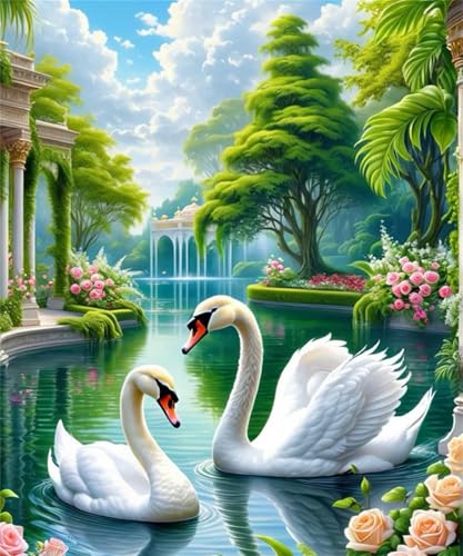 Puzzle 70 Teile,Puzzle für Erwachsene,EIN Herausforderndes Rätsel,Puzzles 70 Teile Erwachsene,Puzzlespiele Für Die Ganze Familie Geschenke,Park Lake Swans von Lituor