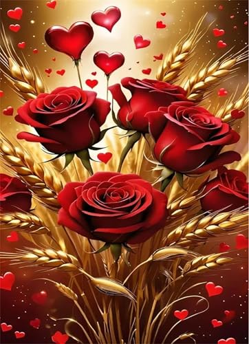 Puzzle 70 Teile,Puzzle für Erwachsene,EIN Herausforderndes Rätsel,Puzzles 70 Teile Erwachsene,Puzzlespiele Für Die Ganze Familie Geschenke,Rote Rosenweizenähren von Lituor