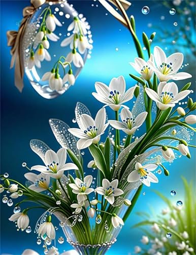 Puzzle 70 Teile,Puzzle für Erwachsene,EIN Herausforderndes Rätsel,Puzzles 70 Teile Erwachsene,Puzzlespiele Für Die Ganze Familie Geschenke,Schöne weiße Blumen von Lituor