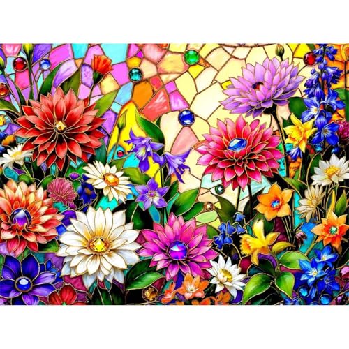 Puzzle 70 Teile EIN Herausforderndes Rätsel Pädagogisches Spielzeug Geschenke Klassische Farbige Glasblumen Puzzles Für Erwachsene,Jigsaw Puzzle für Die Ganze Familie 20x15 cm Puzzle 70 Teile EIN Herausforderndes Rätsel Pädagogisches Spielzeug Geschenke Klassische Farbige Glasblumen Puzzles Für Erwachsene,Jigsaw Puzzle für Die Ganze Familie 20x15 cm von Lituor