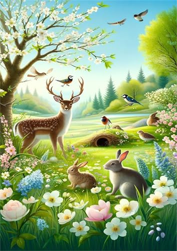 Puzzle 70 Teile EIN Herausforderndes Rätsel Pädagogisches Spielzeug Geschenke Klassische Frühlingsblumen Tiere Puzzles Für Erwachsene,Jigsaw Puzzle für Die Ganze Familie 20x15 cm von Lituor