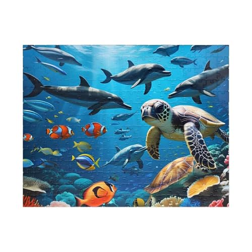 Puzzle 70 Teile EIN Herausforderndes Rätsel Pädagogisches Spielzeug Geschenke Klassische Meerestiere Landschaft Puzzles Für Erwachsene,Jigsaw Puzzle für Die Ganze Familie 20x15 cm von Lituor