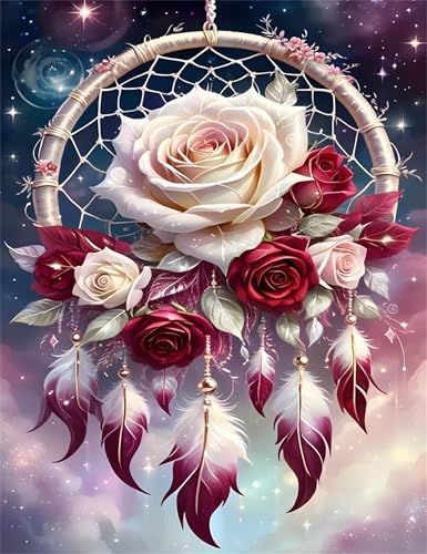 Puzzle 70 Teile EIN Herausforderndes Rätsel Pädagogisches Spielzeug Geschenke Klassische Rosen Traumfänger Puzzles Für Erwachsene,Jigsaw Puzzle für Die Ganze Familie 20x15 cm von Lituor