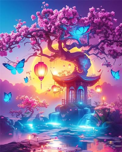 Puzzle 700 Teile,Puzzle für Erwachsene,EIN Herausforderndes Rätsel,Puzzles 700 Teile Erwachsene,Puzzlespiele Für Die Ganze Familie Geschenke,Fantasy Blume Baum Schmetterling von Lituor