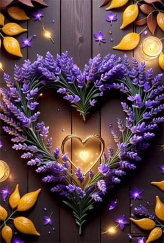 Puzzle 700 Teile,Puzzle für Erwachsene,EIN Herausforderndes Rätsel,Puzzles 700 Teile Erwachsene,Puzzlespiele Für Die Ganze Familie Geschenke,Romantisches Herz Lavendel von Lituor