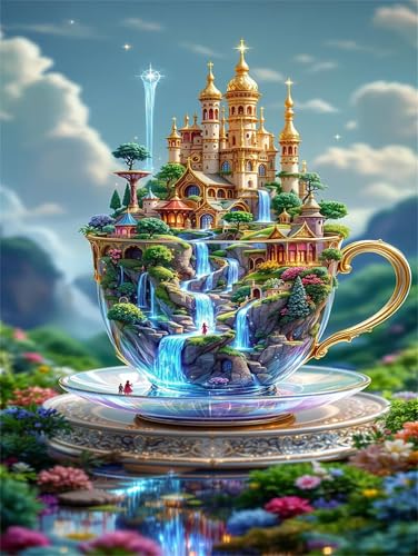 Puzzle 700 Teile,Puzzle für Erwachsene,EIN Herausforderndes Rätsel,Puzzles 700 Teile Erwachsene,Puzzlespiele Für Die Ganze Familie Geschenke,Tasse Märchenschloss von Lituor