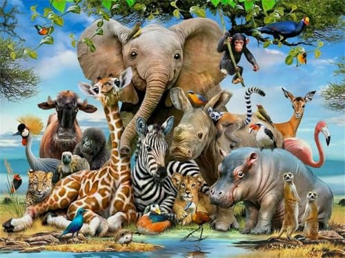 Puzzle 700 Teile EIN Herausforderndes Rätsel Pädagogisches Spielzeug Geschenke Klassische Afrikanische Tierwelt Puzzles Für Erwachsene,Jigsaw Puzzle für Die Ganze Familie 52x38 cm von Lituor