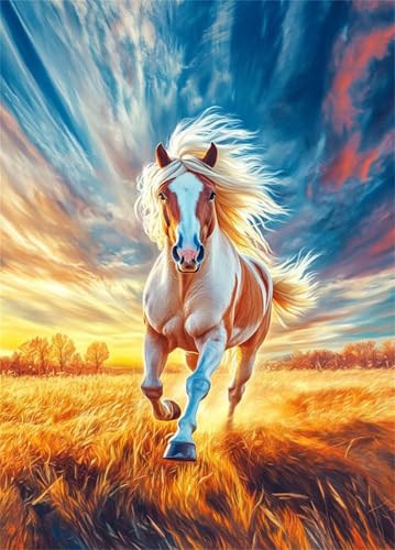 Puzzle 700 Teile EIN Herausforderndes Rätsel Pädagogisches Spielzeug Geschenke Klassische Feldpferd Puzzles Für Erwachsene,Jigsaw Puzzle für Die Ganze Familie 52x38 cm von Lituor