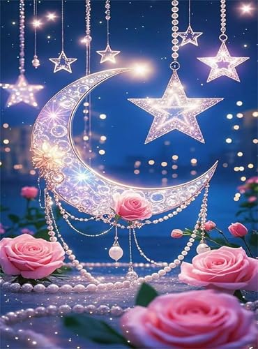 Puzzle 700 Teile EIN Herausforderndes Rätsel Pädagogisches Spielzeug Geschenke Klassische Mond Sterne Blumen Puzzles Für Erwachsene,Jigsaw Puzzle für Die Ganze Familie 52x38 cm von Lituor