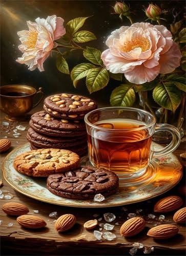 Puzzle 700 Teile EIN Herausforderndes Rätsel Pädagogisches Spielzeug Geschenke Klassische Nusskekse Kaffee Puzzles Für Erwachsene,Jigsaw Puzzle für Die Ganze Familie 52x38 cm von Lituor