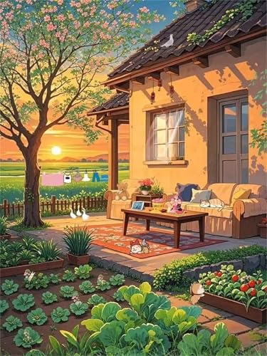 Puzzle 700 Teile EIN Herausforderndes Rätsel Pädagogisches Spielzeug Geschenke Klassische Pastorale Landschaft Puzzles Für Erwachsene,Jigsaw Puzzle für Die Ganze Familie 52x38 cm von Lituor