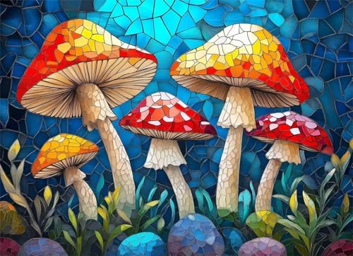 Puzzle 700 Teile EIN Herausforderndes Rätsel Pädagogisches Spielzeug Geschenke Klassische Pilzpflanze Puzzles Für Erwachsene,Jigsaw Puzzle für Die Ganze Familie 52x38 cm von Lituor