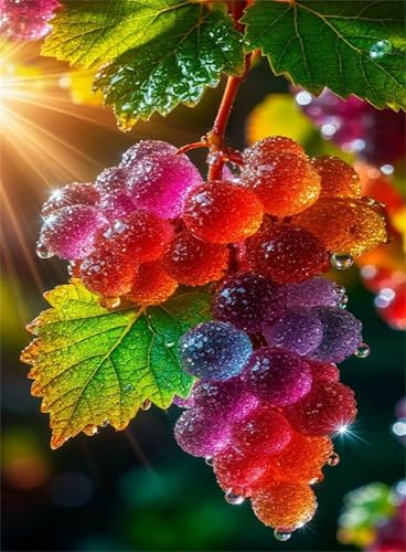 Puzzle 700 Teile EIN Herausforderndes Rätsel Pädagogisches Spielzeug Geschenke Klassische Wassertropfen Trauben Puzzles Für Erwachsene,Jigsaw Puzzle für Die Ganze Familie 52x38 cm von Lituor