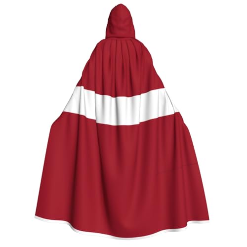 Halloween-Kapuzenumhang für Erwachsene, Motiv: Flagge von Lettland, Unisex, Zauberer-Umhang, für Urlaub, Party, Cosplay-Kostüme Halloween-Kapuzenumhang für Erwachsene, Motiv: Flagge von Lettland, Unisex, Zauberer-Umhang, für Urlaub, Party, Cosplay-Kostüme von LiuMng