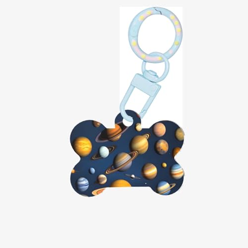 Haustier-ID-Tags mit Sonnensystem-Planeten-Druck, Knochenförmiger Acryl-Hunde- und Katzenanhänger, für mittelgroße Haustierhalsbänder Haustier-ID-Tags mit Sonnensystem-Planeten-Druck, Knochenförmiger Acryl-Hunde- und Katzenanhänger, für mittelgroße Haustierhalsbänder von LiuMng
