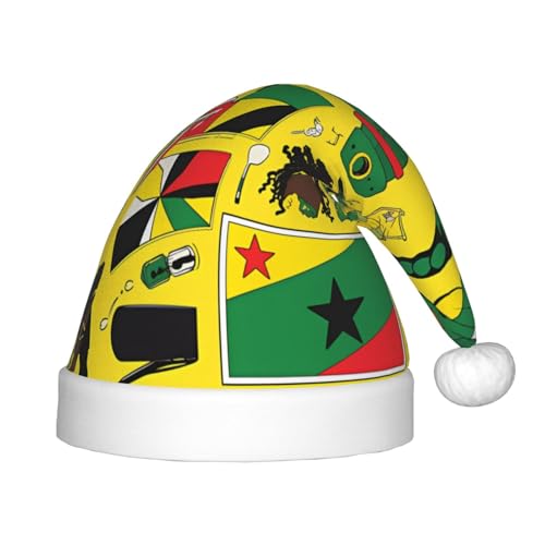 Jamaican Elements Weihnachtsmütze - Klassische Weihnachtsmannmütze/Weich Bequem für Neujahr Festliche Party Supplies Jamaican Elements Weihnachtsmütze - Klassische Weihnachtsmannmütze/Weich Bequem für Neujahr Festliche Party Supplies von LiuMng