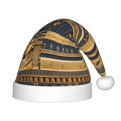 LiuMng Ägyptische Pharaonische Fresken Weihnachtsmütze, Unisex Weihnachtsmann Hut/Weich Bequem für Neujahr Festliche Party LiuMng Ägyptische Pharaonische Fresken Weihnachtsmütze, Unisex Weihnachtsmann Hut/Weich Bequem für Neujahr Festliche Party von LiuMng