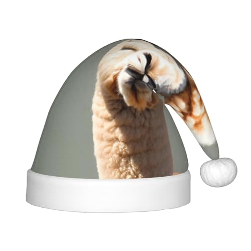 LiuMng Alpaka Avatar Weihnachtsmütze, Unisex Plüsch Klassische Weihnachtsmann Hut/Weich Bequem für Neujahr Festliche Party Supplies LiuMng Alpaka Avatar Weihnachtsmütze, Unisex Plüsch Klassische Weihnachtsmann Hut/Weich Bequem für Neujahr Festliche Party Supplies von LiuMng
