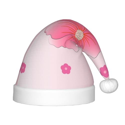 LiuMng Blühende Nelken Weihnachtsmütze, Unisex Plüsch Klassische Weihnachtsmannmütze/Weich Bequem für Neujahr Festliche Party Supplies von LiuMng