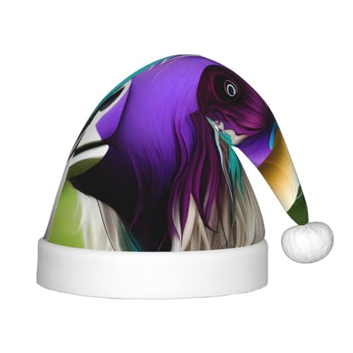 LiuMng Bunte Kuhkopf-Weihnachtsmütze, Unisex, Plüsch, klassisch, Weihnachtsmannmütze, weich, bequem, für Neujahrsparty LiuMng Bunte Kuhkopf-Weihnachtsmütze, Unisex, Plüsch, klassisch, Weihnachtsmannmütze, weich, bequem, für Neujahrsparty von LiuMng